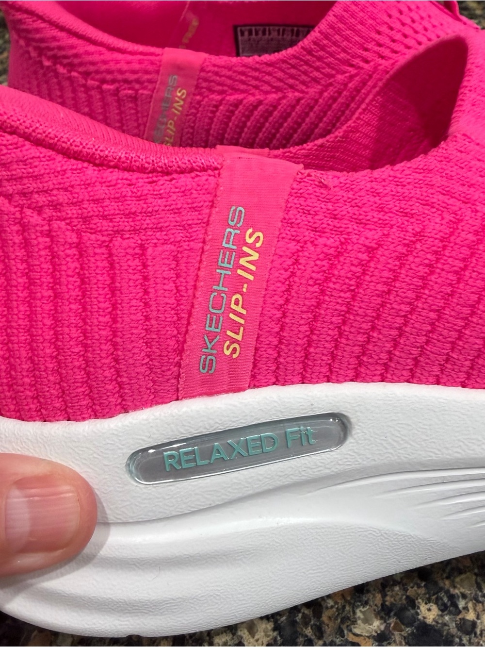 Skechers Women's Pink Slip-On Stretch Knit Walking Shoes new 8.5 - Picture 7 of 8